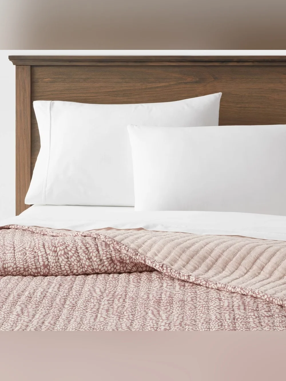 Threshold Matelasse Swirl Quilt - Pink & Cream - 100% Cotton Outer Layer - Queen